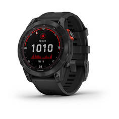 Часы Garmin Fenix 7 Solar серый с черным ремешком