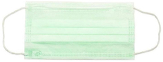 Маска медицинская, трехслойная 50 шт. в упакове зеленая Клинса