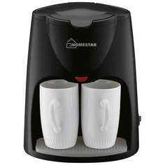 Кофеварка Homestar HS-2020 черная 500Вт, две чашки (005120)