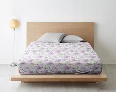 Простыня на резинке из поплина "Ночь Нежна" Магнолия, Размер: 90 х 200