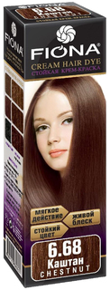 Краска для волос FIONA Cream Hair Dye 6.68 Каштан