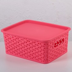 Корзина для хранения с крышкой «Pletenka», 25 х 19,5 х 10,5 см Вселенная порядка