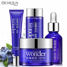 Подарочный набор уходовой косметики для лица с экстрактом черники Bioaqua из 5 предметов