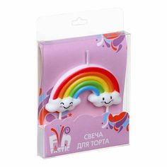 Свеча праздничная FNtastic Радуга 11 х 8 см