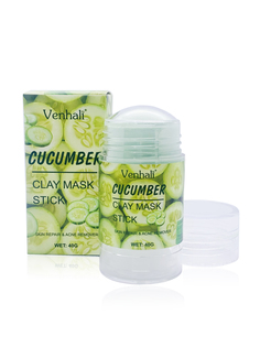 Глиняная маска Venhali для глубокого очищения и сужения пор с экстрактом огурца, 40 гр