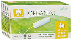 Тампоны Organyc 100% Organic Regular с аппликатором 16 шт