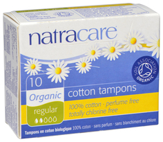 Био тампоны Natracare Regular без аппликатора, 10 шт.