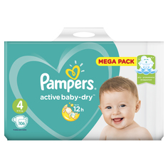 Подгузники Pampers Active Baby-Dry Maxi (9-14 кг) 106 шт.