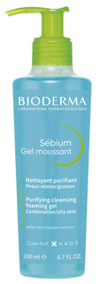 Пенка для умывания BIODERMA Sebium Purifying Foaming Gel с помпой 200 мл