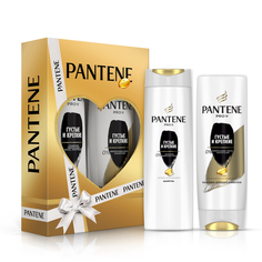 Подарочный набор PANTENE шампунь густые и крепкие 250мл + бальзам-ополаскиватель 200мл