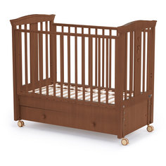 Кроватка Nuovita Fasto Swing маятник продольный noce scuro тёмный орех
