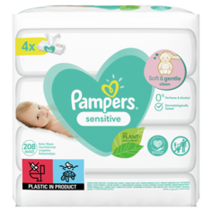 Детские влажные салфетки Pampers Sensitive 208 шт.