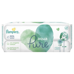 Влажные салфетки Pampers для детей Aqua Pure Белый, 96 шт.