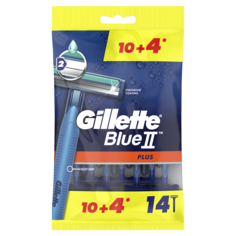 Одноразовые Мужские Бритвы Gillette BlueII Plus 10+4 шт