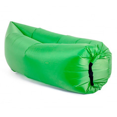 Надувной диван лежак Baziator P0070G с карманом и колышком 240x70 см green