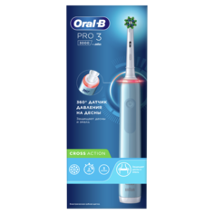 Электрическая зубная щетка Oral-B Pro 3 3000/D505.513.3 CrossAction голубая
