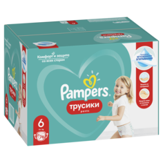 Подгузники-трусики Pampers Pants 6 (15+ кг), 76 шт.