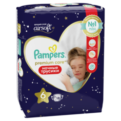 Подгузники-трусики Pampers Premium Care Pants ночные 6 (15+ кг) 18 шт.