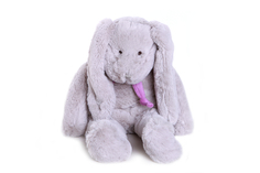 Мягкая игрушка Lapkin Заяц 40 см., серый/фиолетовый AT365015