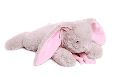 Мягкая игрушка Lapkin Кролик, 60 см, серый/розовый AT365057