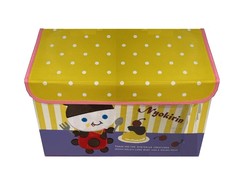 Складной короб для хранения игрушек Домик, 42х32х34 см (Цвет крышки: Жёлтый, Вид: Букашка) Markethot