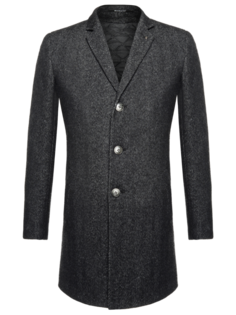 Пальто мужское Berkytt 106/1 Ч8063 Slim-Fit серое 48/182 RU