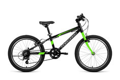 Велосипед 20" Forward Rise 20 2.0 AL 20-21 г 10,5" Черный/Ярко-зеленый RBKW1J307004