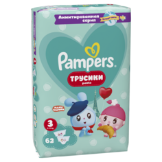 Подгузники-трусики Pampers Малышарики Джамбо Midi р 3 (6-11 кг) 62 шт
