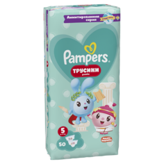 Подгузники-трусики Pampers Малышарики Джамбо Junior р 5 (12-17 кг) 50 шт