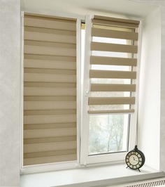 Рулонная штора Delfa Масо 73x160 тауп