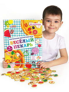 Развивающая настольная магнитная игра-книга База Игрушек Веселый пекарь 100 магнитов УД44