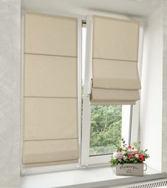 Штора Delfa Roman 52x160, бежевый, 1 шт.