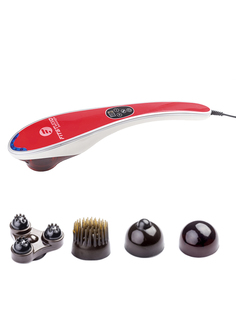 Ручной массажер для тела BODY MASSAGER c ИК-прогревом FITSTUDIO (красный) Family Shop