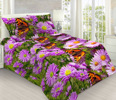 Простыня Mercury Home Астры 1.5 СП 145x214 Бязь