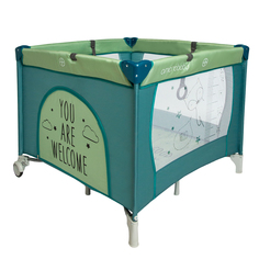 Манеж Amarobaby Walky Good Day Fox квадратный, оливковый