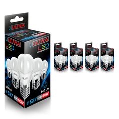 Светодиодная Лампочка Ultra Led G45 8,5W E27 4000K комплект 5 шт.