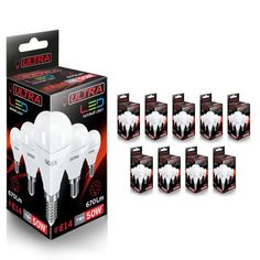 Светодиодная Лампочка Ultra Led G45 7W E14 3000K, комплект 10 шт.