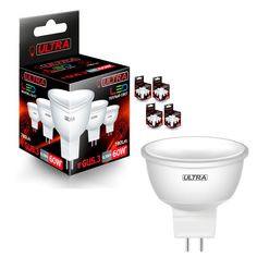 Светодиодная лампочка Ultra Led MR16 8.5W, теплый свет, gu5.3, светодиодная, 5 шт