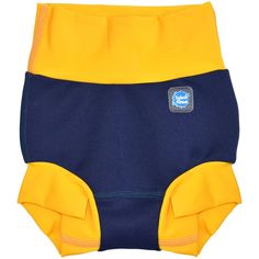 Плавки-подгузник Splash About размер XL, синий с желтыми манжетами