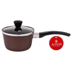 Ковш AGNESS, Шоколад, 600 мл, с крышкой