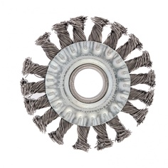 Щетка для УШМ СИБРТЕХ 746307, 100 мм, посадка 22.2 мм, плоская, крученая проволока 0.5 мм