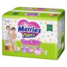 Подгузники-трусики Merries Good Skin XL (12-19 кг) 26 шт