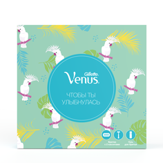 Подарочный набор Venus Smooth бритва с 2 смен.кас.+ гель Satin care для чувств.кожи 75мл