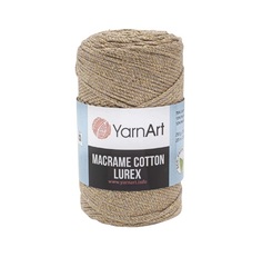 Пряжа YarnArt 7732074_00007 Macrame cotton Lurex 735 бежевый