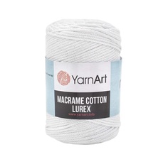 Пряжа YarnArt 7732074_00002 Macrame cotton Lurex 721 белый