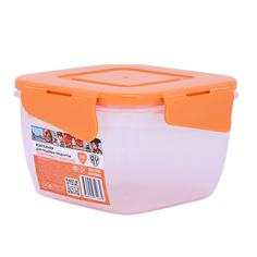 Рыжий Контейнер для СВЧ пластик, квадратный с защелками, 0,9л No Brand