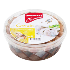 Сельдь Смоленская коллекция с дымком соленая филе-кусочки в масле 500 г