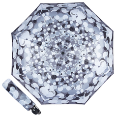 Зонт складной женский автоматический Ferre 6009-OC серый Ferre