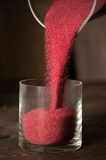 Воск насыпной в гранулах красный для насыпной напольной свечи 500 гр + 5 фитилей Real Tea Coffee