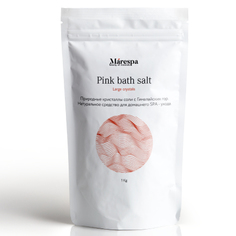 Розовая гималайская соль Marespa, Premium, крупная, 1 кг